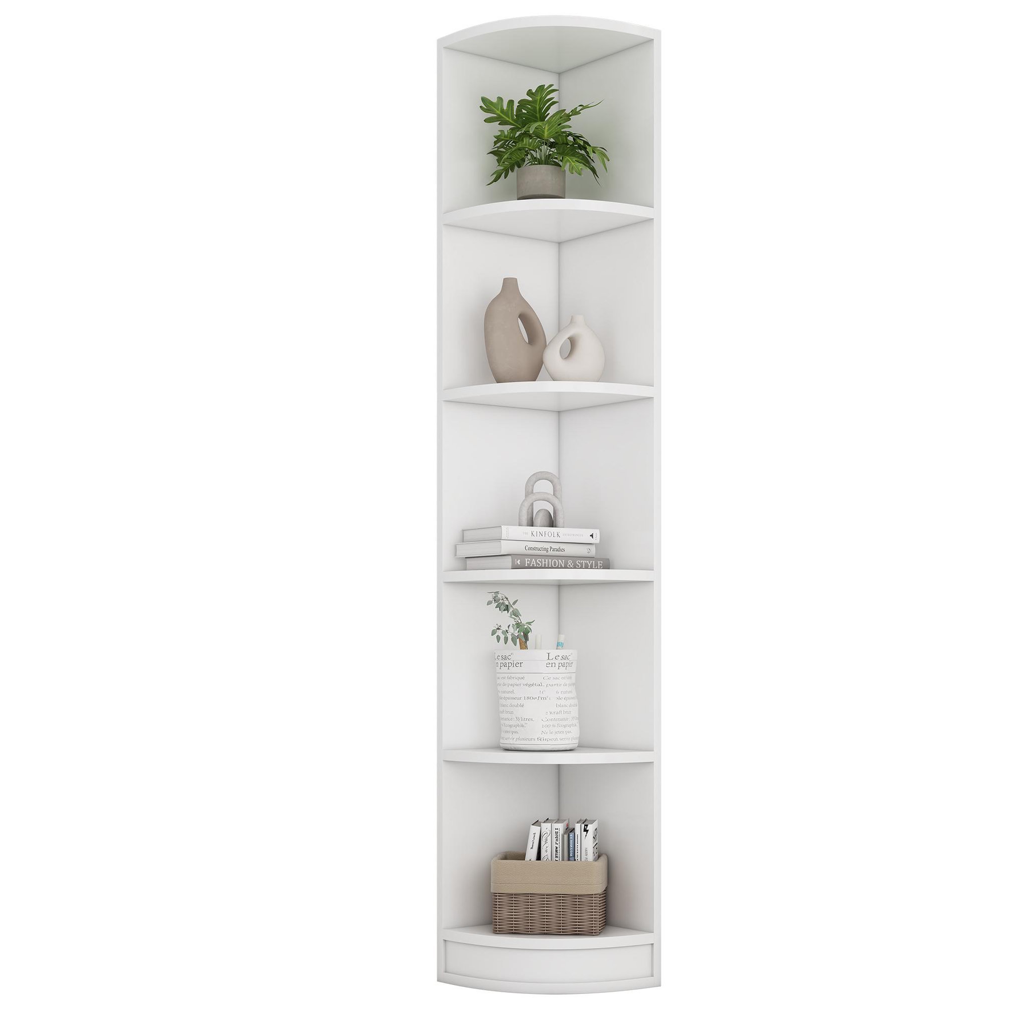 MERAX Etagère à poser d'angle blanc - 42 cm mdf