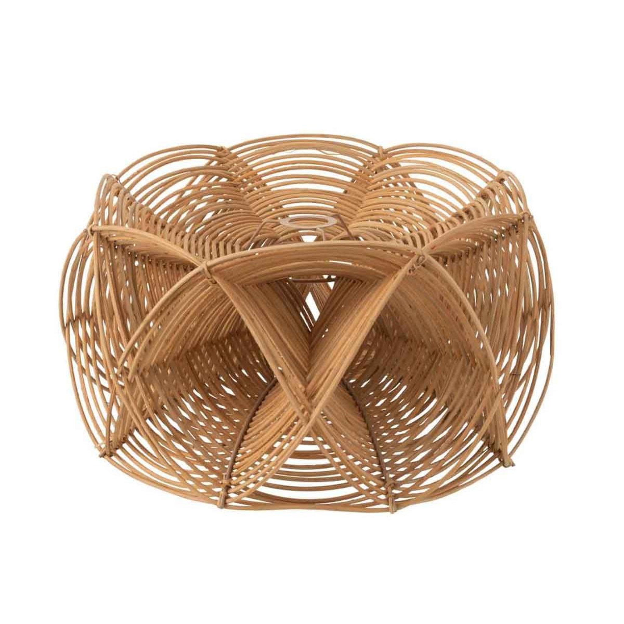 Voir la diapositive 1 : J-LINE Abat-jour suspendu en rotin  vagues  50cm beige