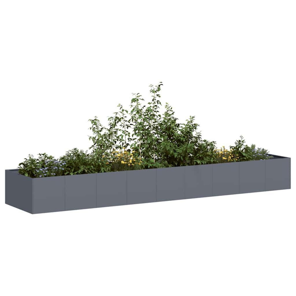 VIDAXL Jardiniere anthracite 360x80x40 cm acier