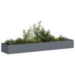 VIDAXL Jardiniere anthracite 360x80x40 cm acier