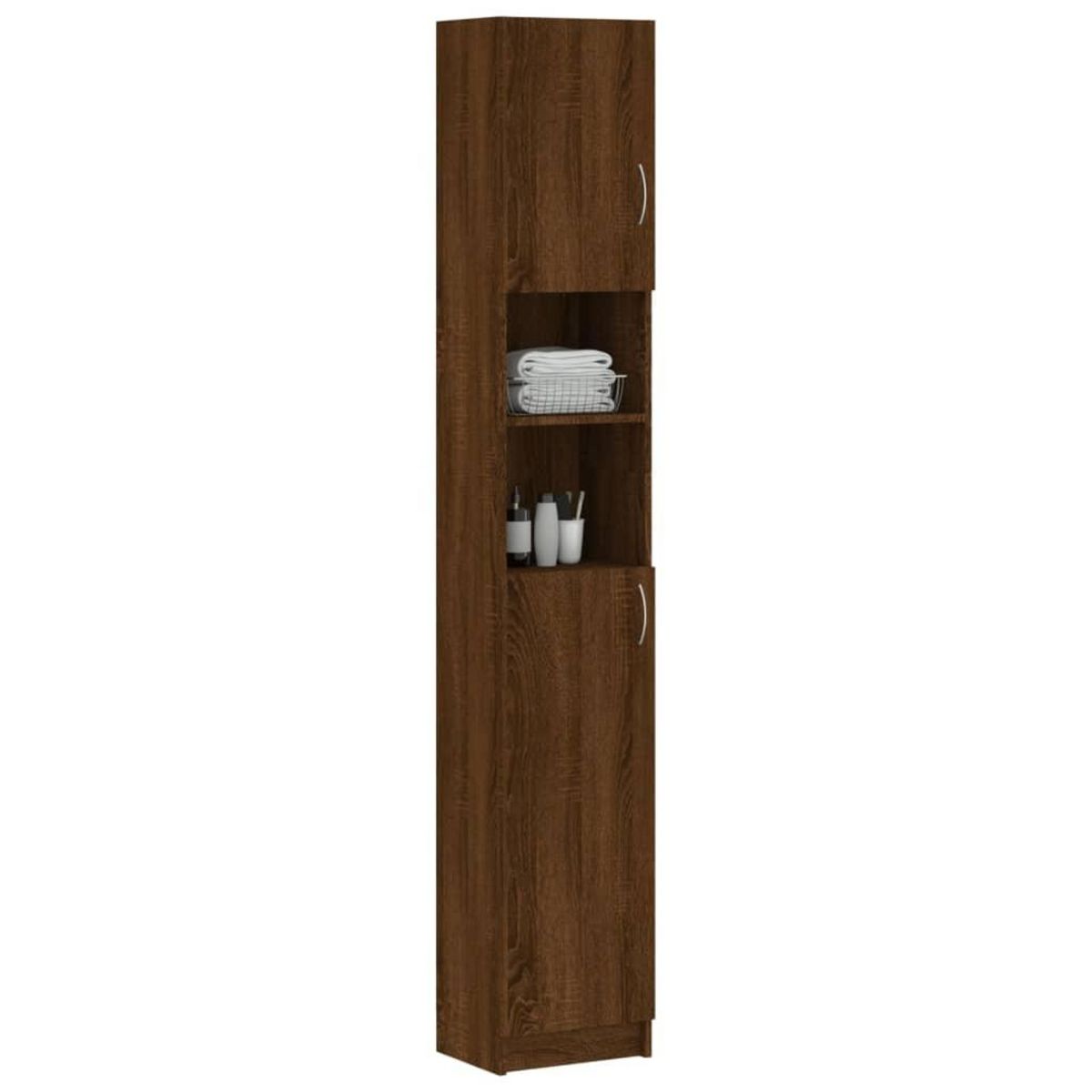VIDAXL Armoire de bain Chene marron 32x25,5x190 cm Bois d'ingenierie