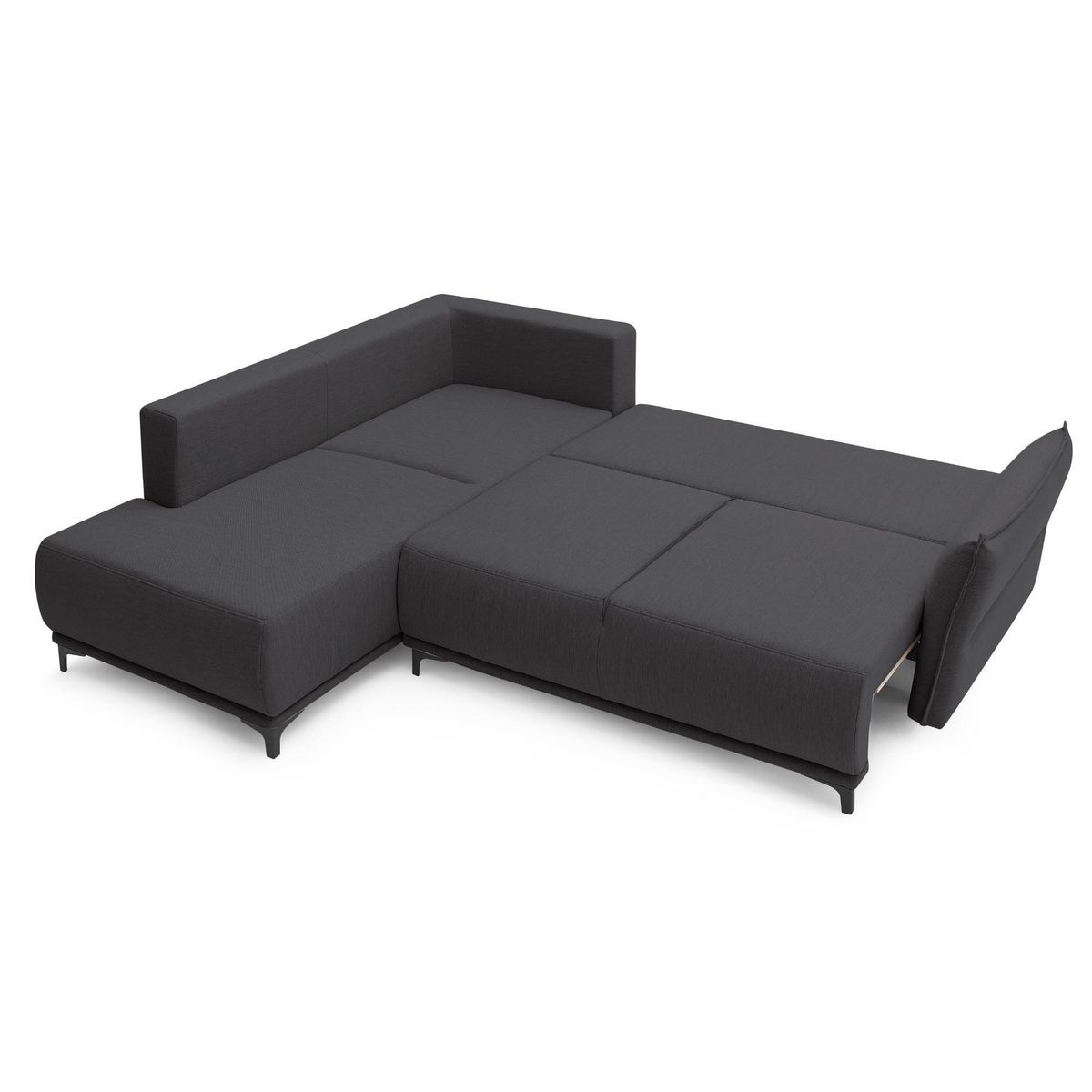 LISA DESIGN Arya - canapé d'angle convertible - avec coffre - 5 places - style contemporain - gauche