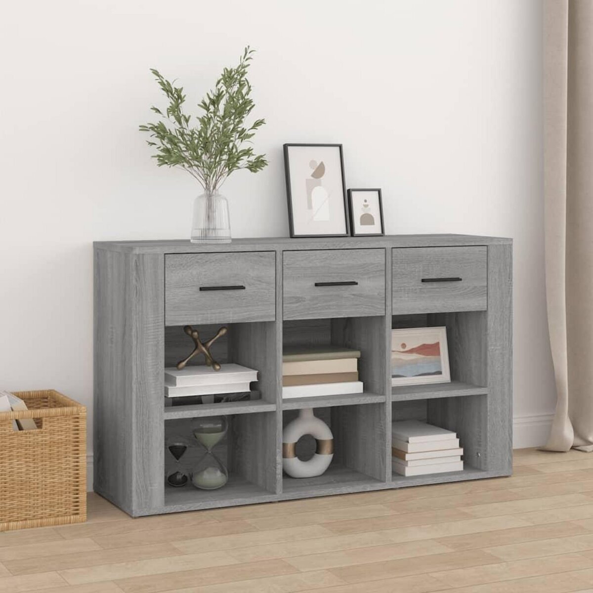VIDAXL Buffet Sonoma gris 100x30x59,5 cm Bois d'ingenierie