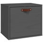 Voir la diapositive 2 : VIDAXL Armoire murale Gris 40x30x35 cm Bois de pin massif
