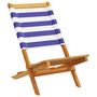 Voir la diapositive 3 : VIDAXL Chaises de jardin pliantes lot de 4 tissu et bois massif