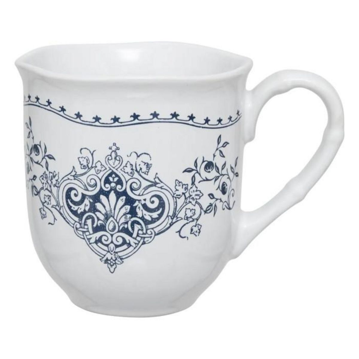 SECRET DE GOURMET Lot de 6 Mugs en Céramique  Little Cottage  32cl Blanc