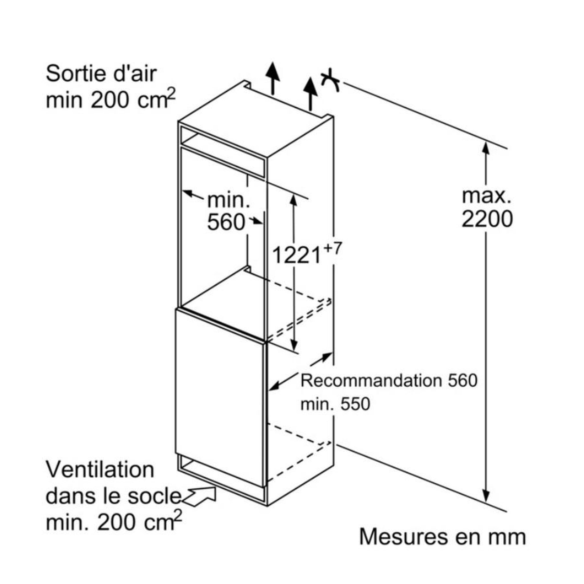 Voir la diapositive 3 : BOSCH Réfrigérateur 1 porte intégrable à glissières 204l - kir415se0