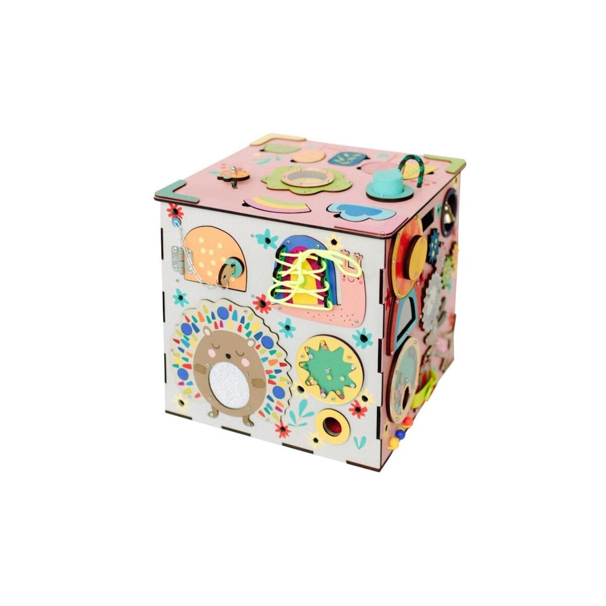 ELINELI Cube d'activités - couleur Rose