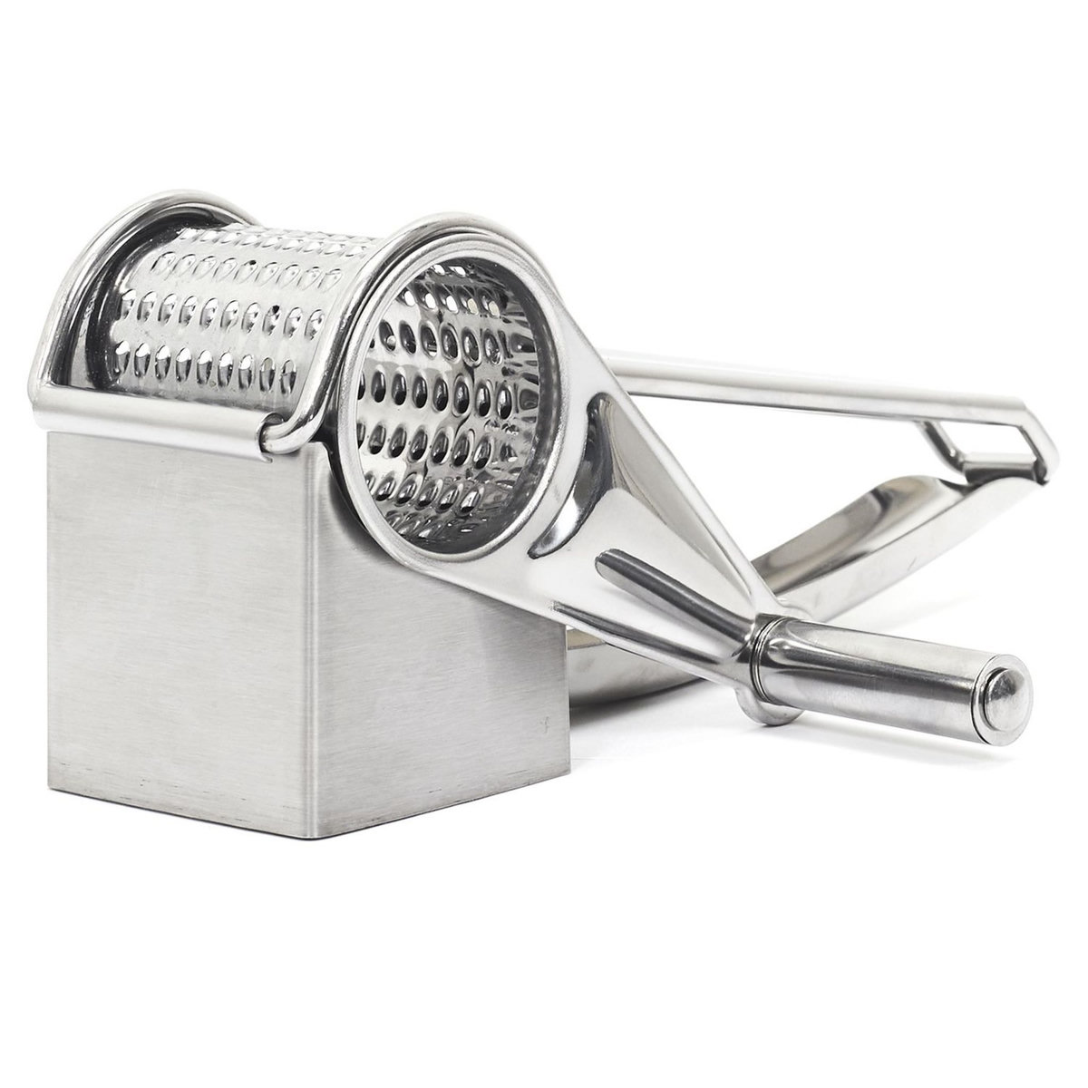 Râpe à fromage à manivelle acier inoxydable