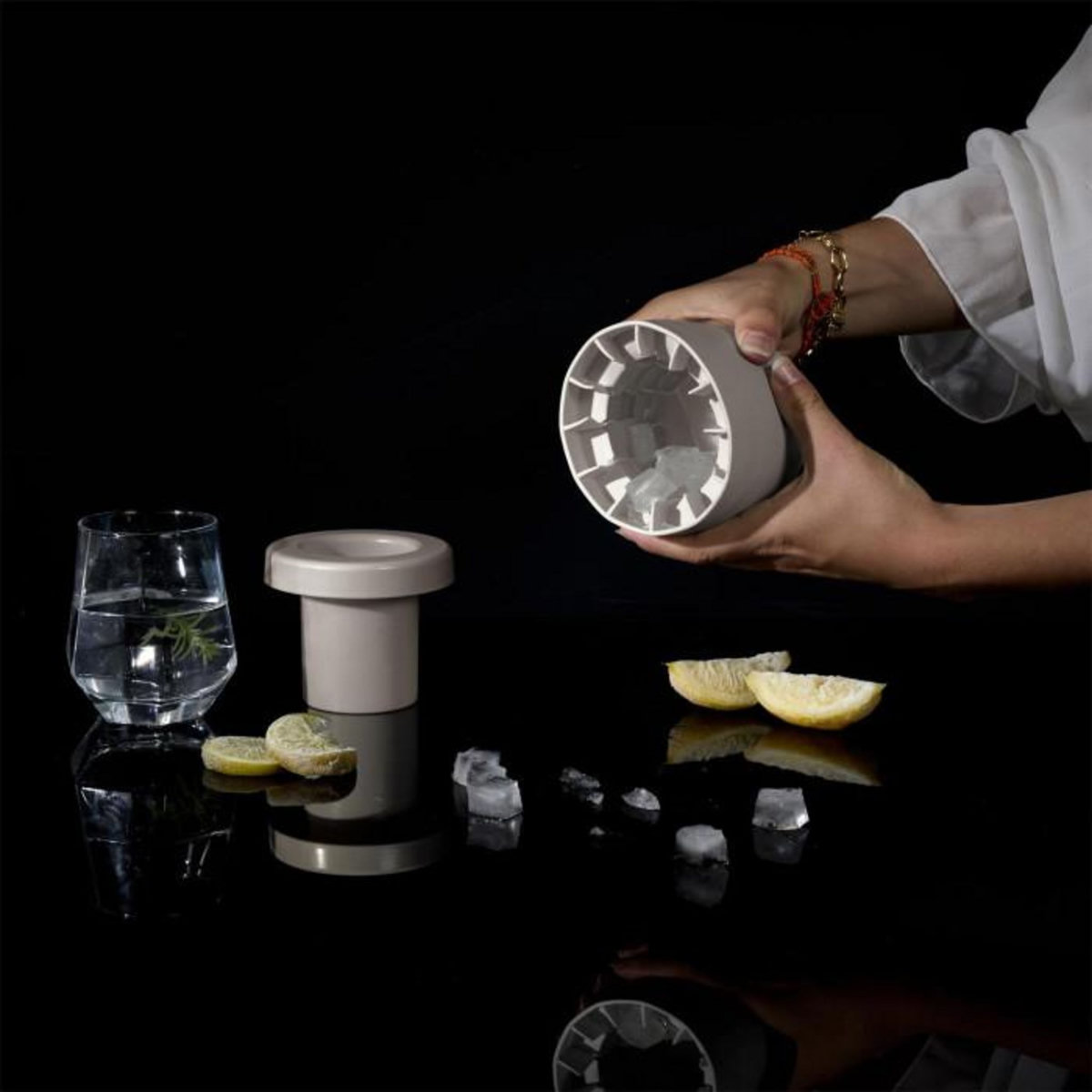 Paris Prix Moule à Mini Glaçons  60 Cubes  9cm Beige