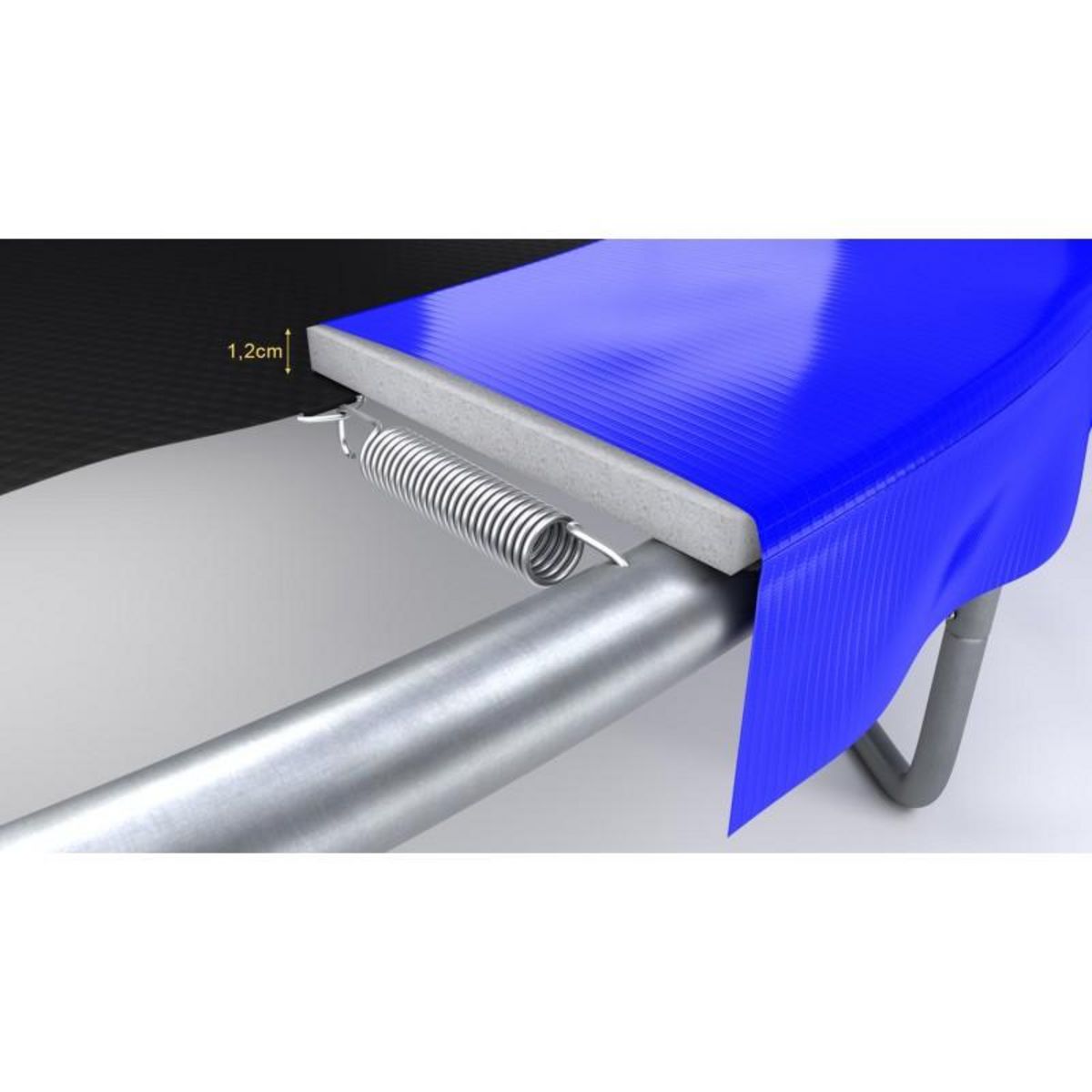 JUMP4FUN Trampoline de jardin ø185 cm / 6FT avec Filet intérieur, Matelas de protection et Echelle