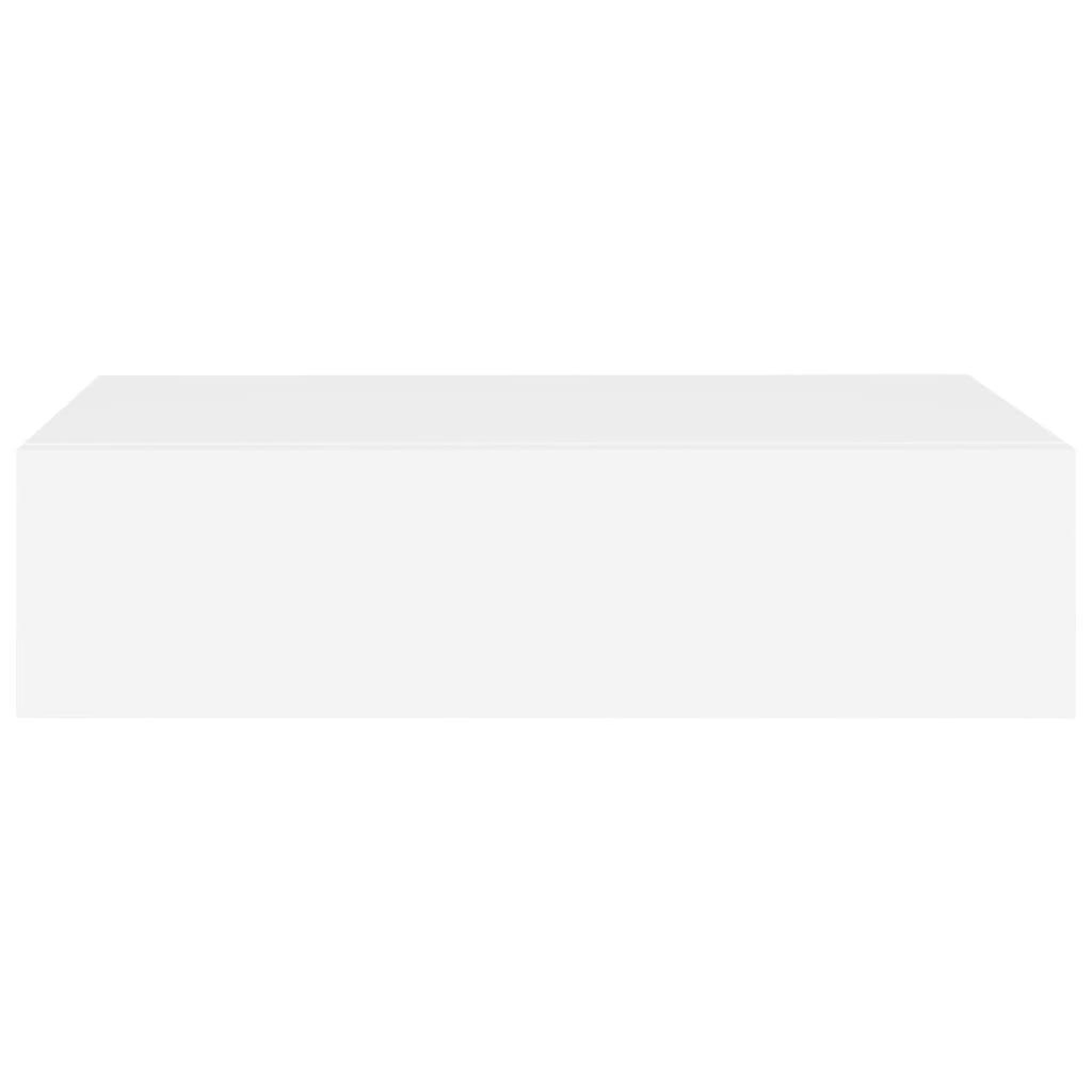 Voir la diapositive 5 : VIDAXL Etageres a tiroirs murales 2 pcs Blanc 40x23,5x10 cm MDF