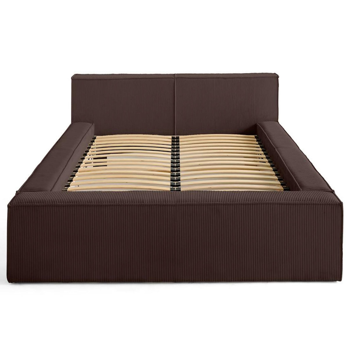 LISA DESIGN Stella - lit coffre - 140x190 cm - sommier inclus - en velours côtelé