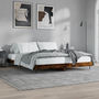 Voir la diapositive 4 : VIDAXL Cadre de lit sans matelas chene fume 120x200 cm bois ingenierie