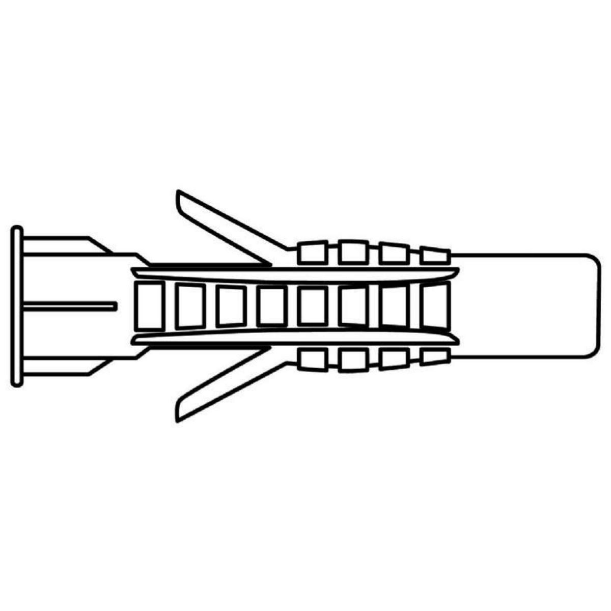  Cheville nylon multi matériaux Vissal Ø6 mm  lot de 30 chevilles