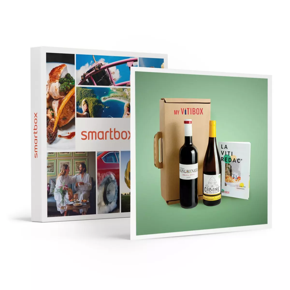Smartbox Box Mariages du Palais : 2 bouteilles de vin et livret de dégustation durant 2 mois - Coffret Cadeau Gastronomie