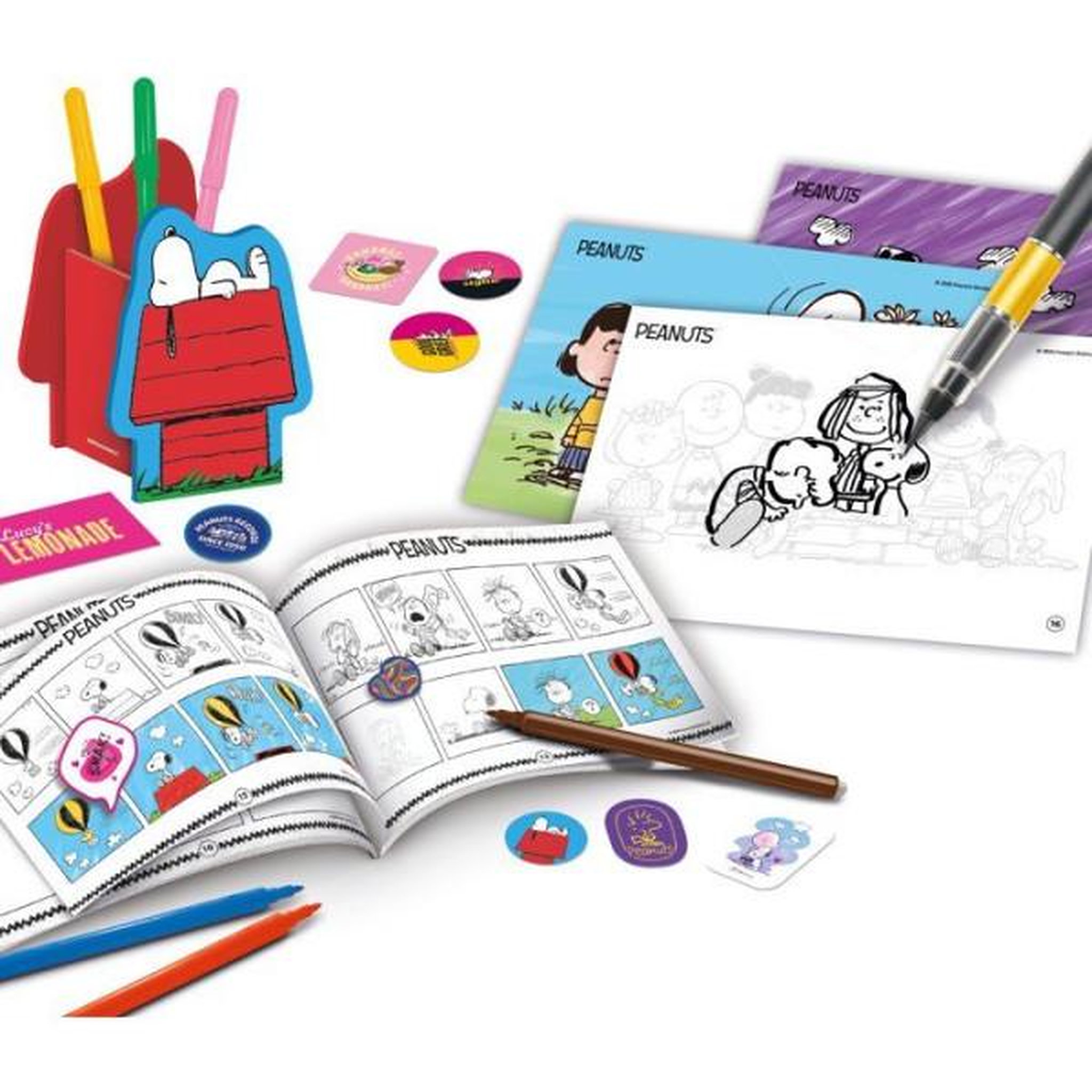 Voir la diapositive 2 : LISCIANI GIOCHI Peanuts Activités Créatives Comics - Atelier bande dessinée - LISCIANI - Univers Snoopy - Création d'histoires