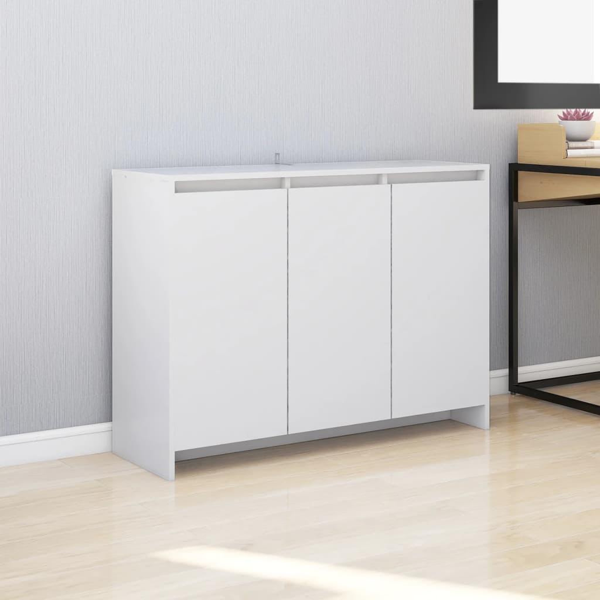Voir la diapositive 1 : VIDAXL Buffet Blanc 102x33x75 cm Bois d'ingenierie