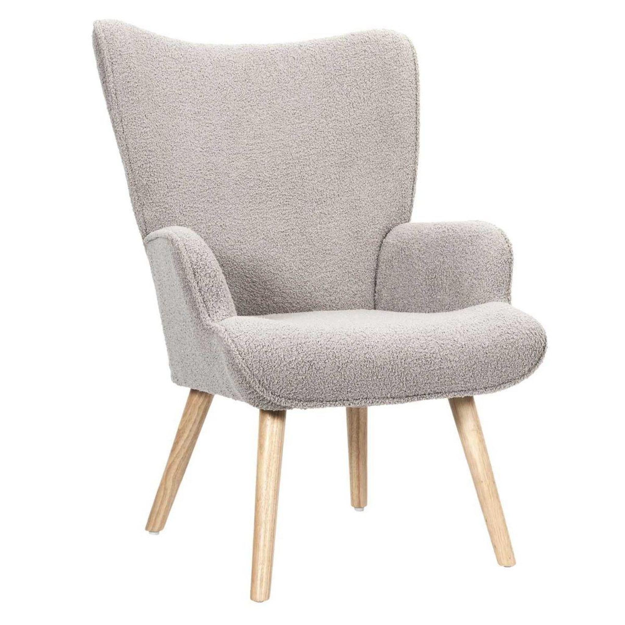 The Home Deco Factory Fauteuil bouclette  rhea  96cm taupe