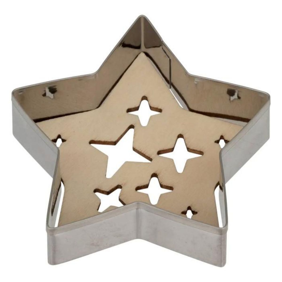 FIVE Lot de 3 Emporte-Pièces & 3 Embosseurs  Noël  7cm Argent