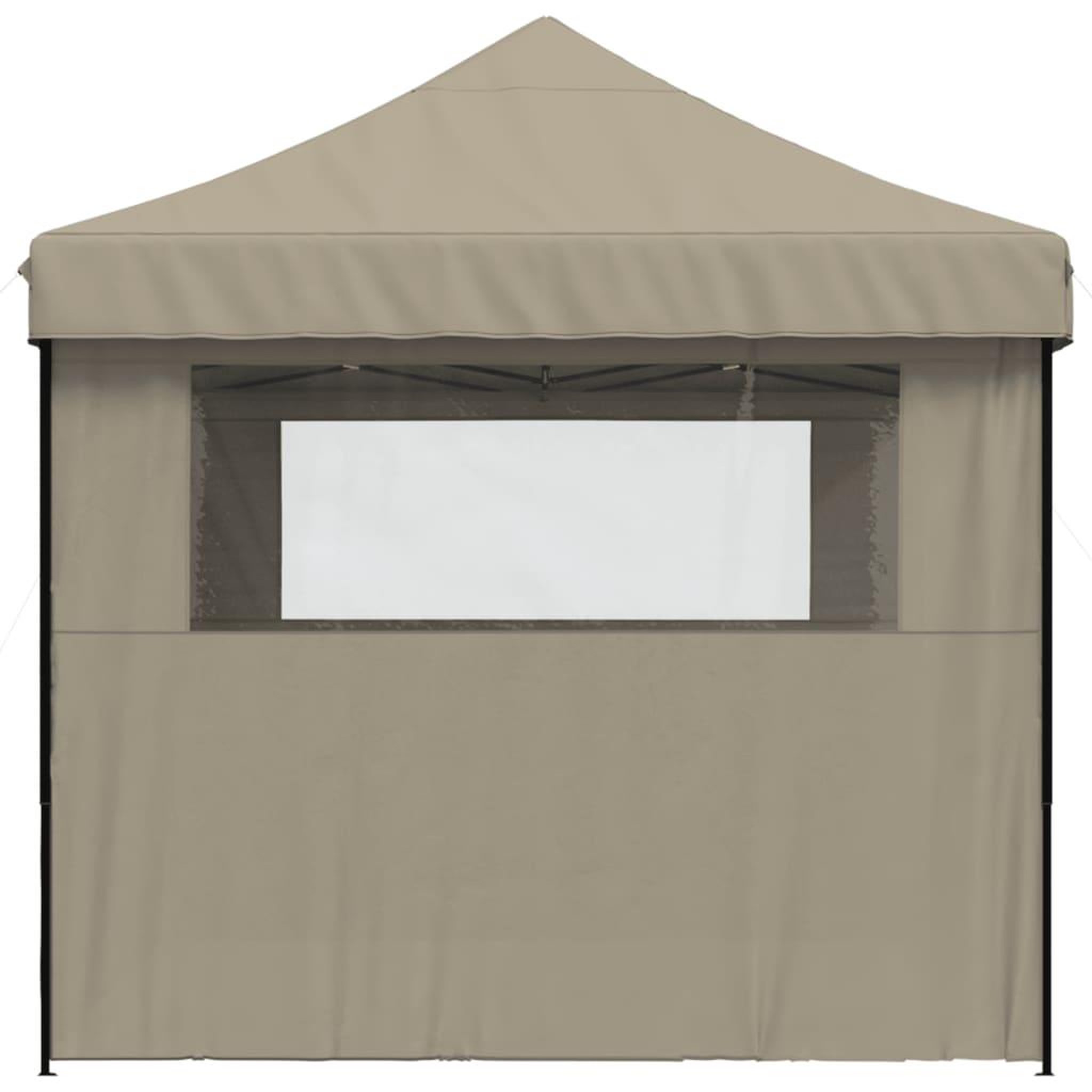 Voir la diapositive 4 : VIDAXL Tente de reception pliable escamotable 3 parois laterales taupe