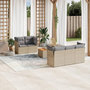 Voir la diapositive 1 : VIDAXL Salon de jardin avec coussins 6 pcs beige resine tressee