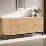 Voir la diapositive 3 : HOMIFAB Buffet 4 portes effet bois 180 cm - Talia