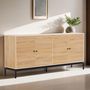 Voir la diapositive 3 : HOMIFAB Buffet 4 portes effet bois 180 cm - Talia