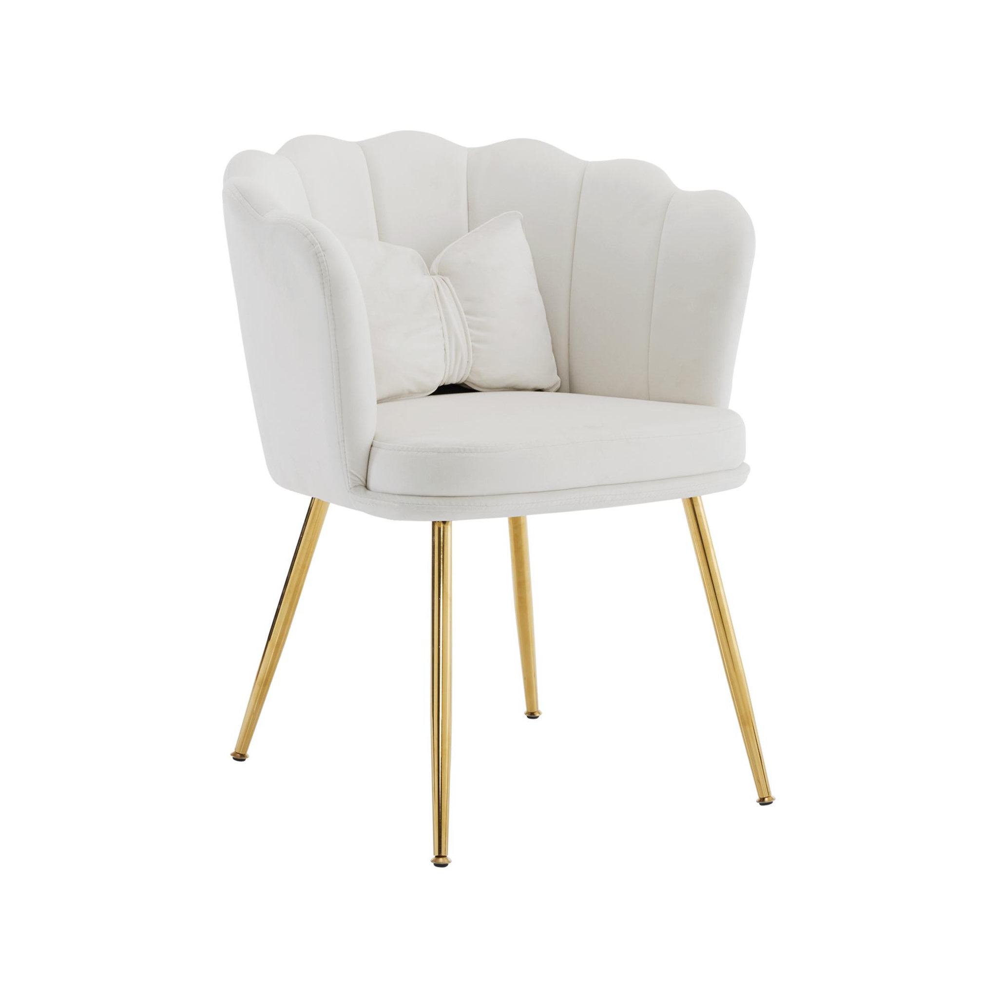 Voir la diapositive 1 : MERAX Fauteuil fixe avec coussin papillon et pieds en métal