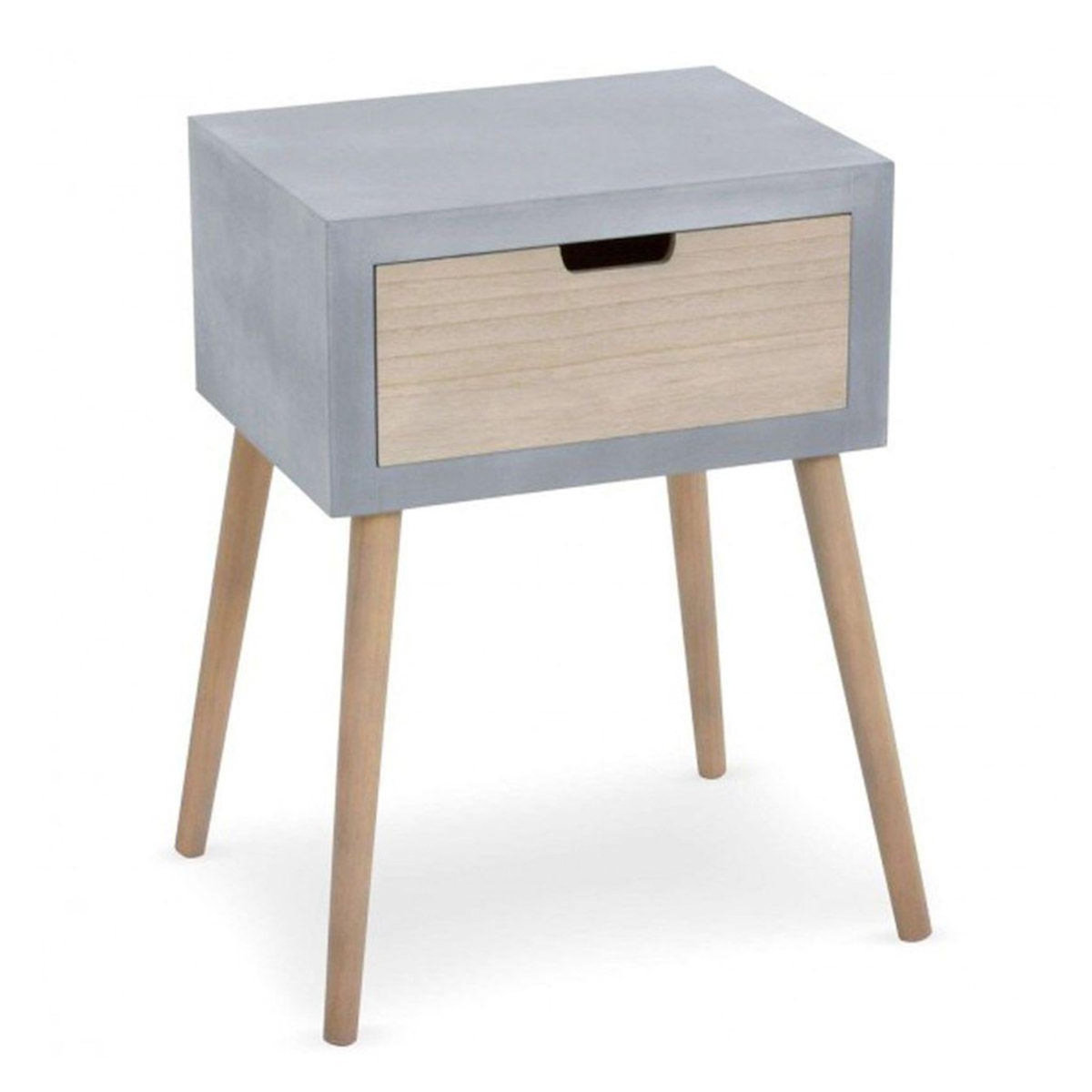 Paris Prix Table de Chevet Scandinave 1 Tiroir  Kim  60cm Gris