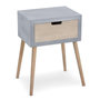 Voir la diapositive 1 : Paris Prix Table de Chevet Scandinave 1 Tiroir  Kim  60cm Gris