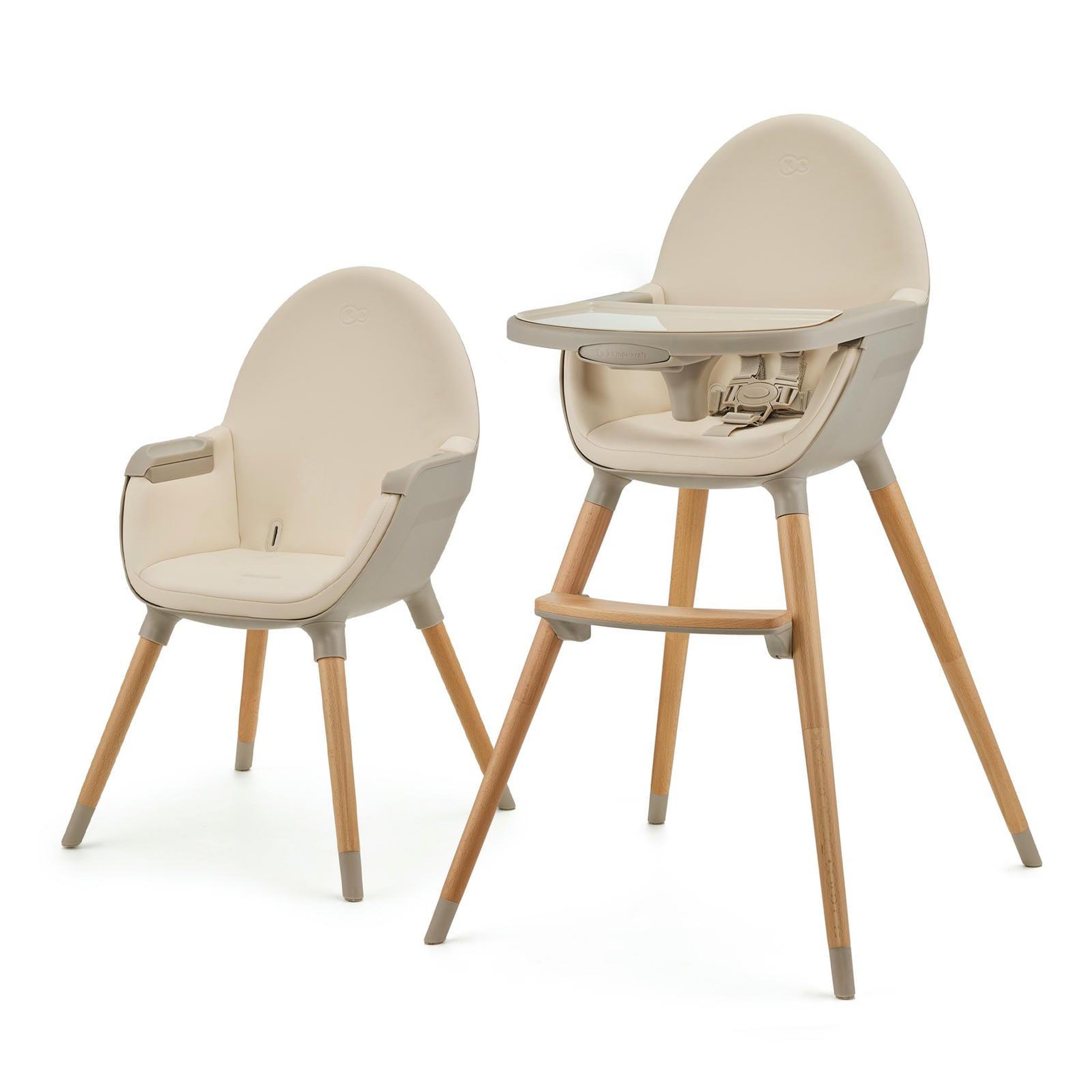 Voir la diapositive 1 : KINDERKRAFT Chaise haute 2en1 fini 2 pratique et confortable