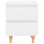 Voir la diapositive 3 : VIDAXL Table de chevet avec pieds en pin Blanc brillant 40x35x50 cm