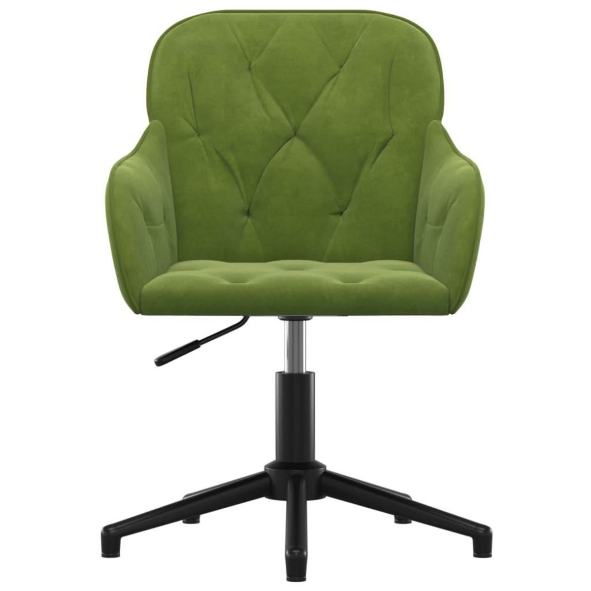 VIDAXL Chaises pivotantes a manger lot de 2 Vert clair Velours