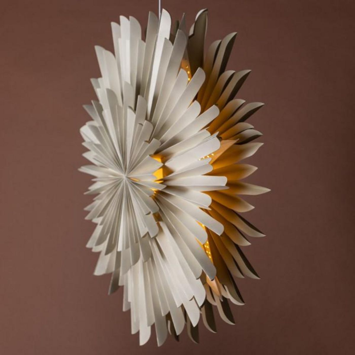 Paris Prix Lampe Suspension Design  Selen  80cm Beige