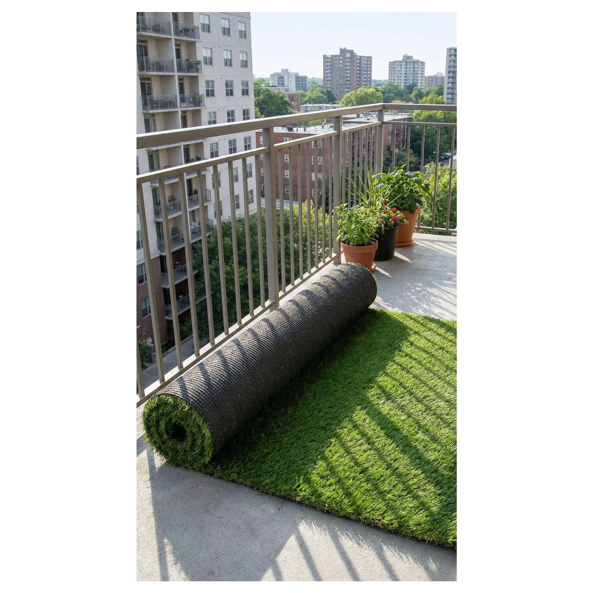 FIFTYGRASS Gazon synthétique Joona - 38 mm - Bobinot de 1m*5m - Jardin / Terasse / Balcon