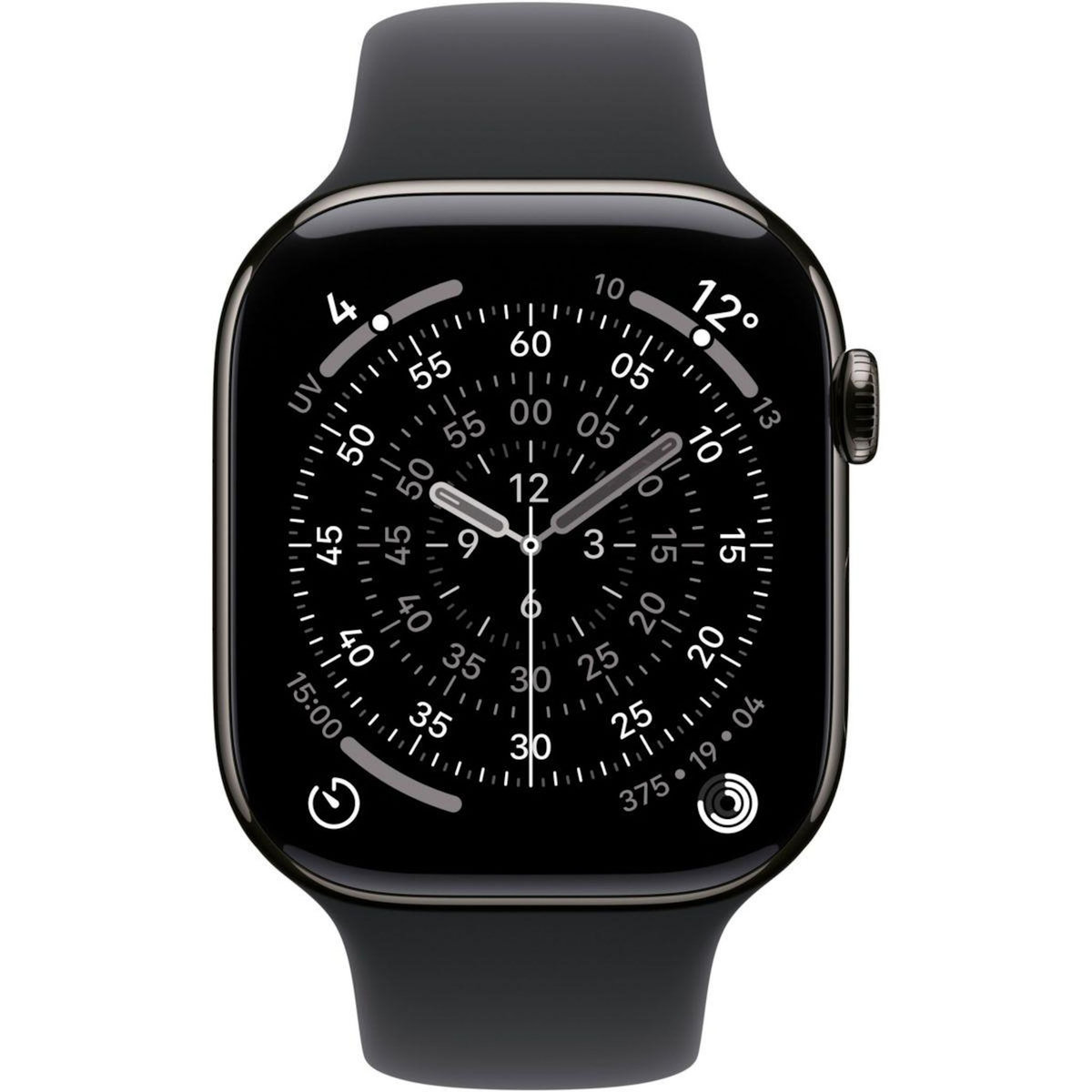 APPLE Montre connectée 46mm Tit Ardoise / Noir Serie 11 M/L Cellular