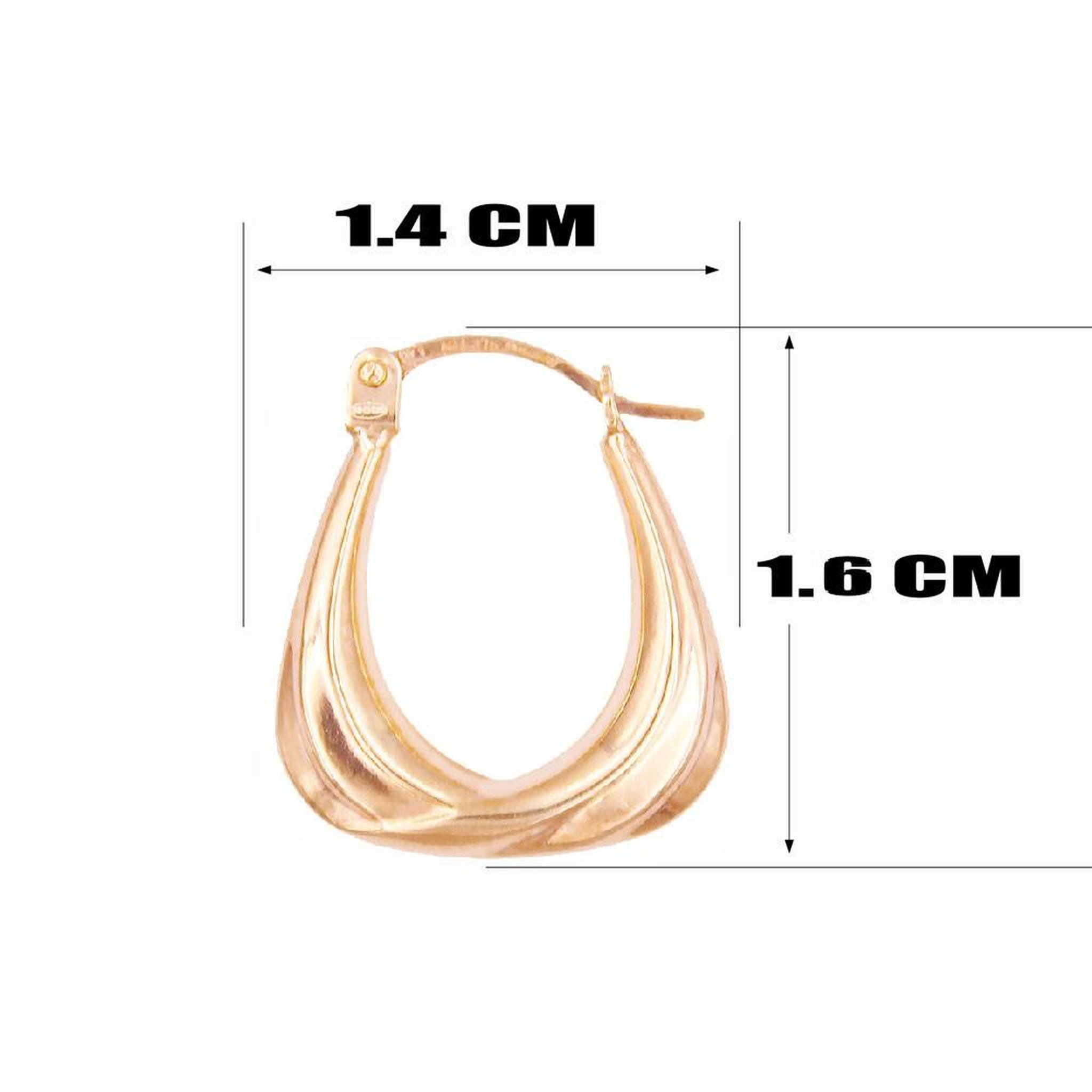 Voir la diapositive 2 : L'ATELIER D'AZUR Boucles d'Oreilles Créoles - Or Jaune - Femme