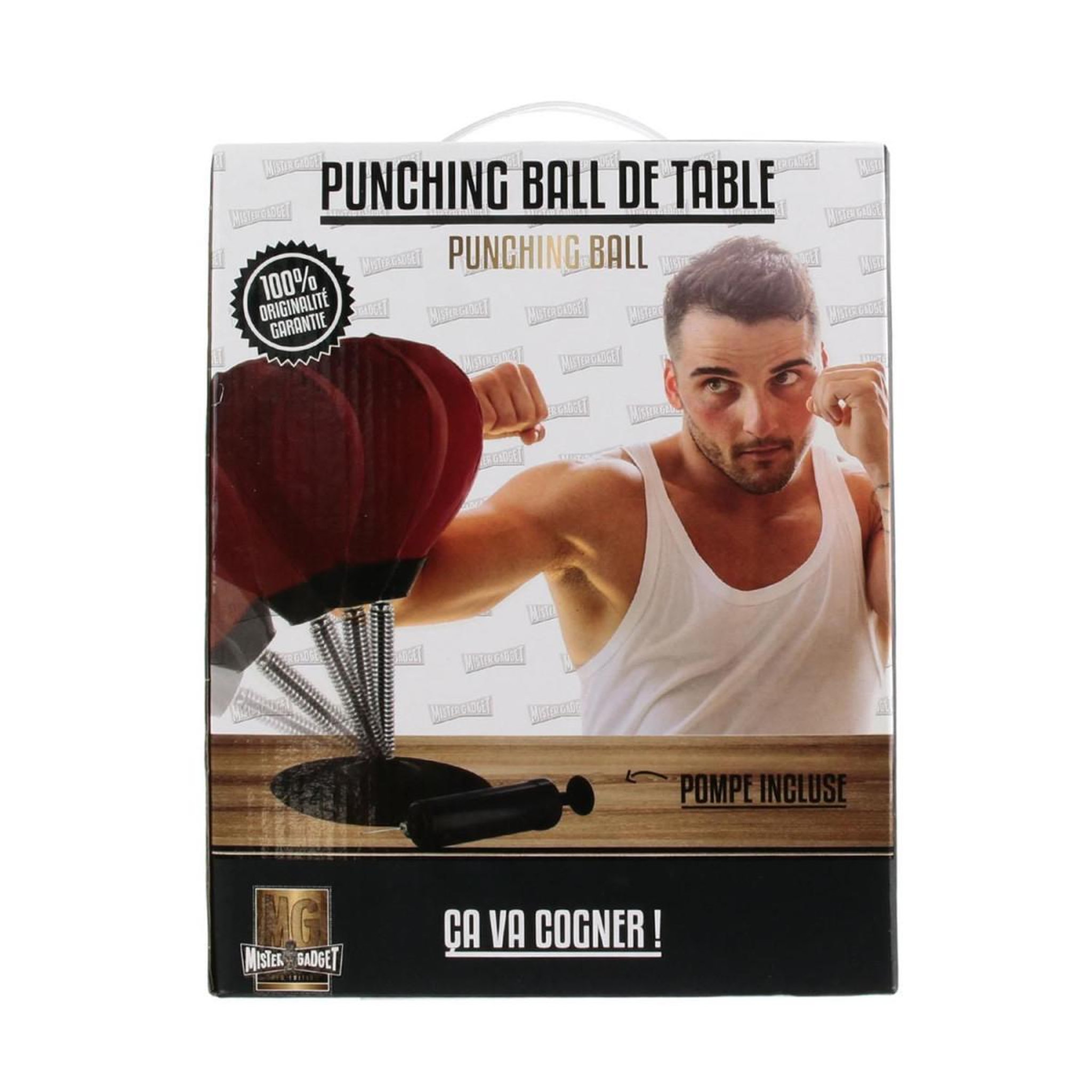 Voir la diapositive 3 : MISTER GADGET Punching ball de table  ventouse  36cm rouge