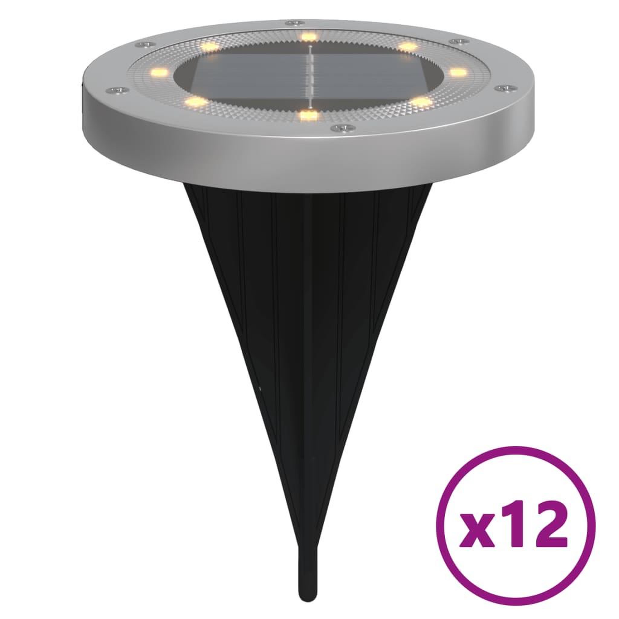 Voir la diapositive 2 : VIDAXL Lampes solaires de sol et piquets de sol exterieur 12 pcs