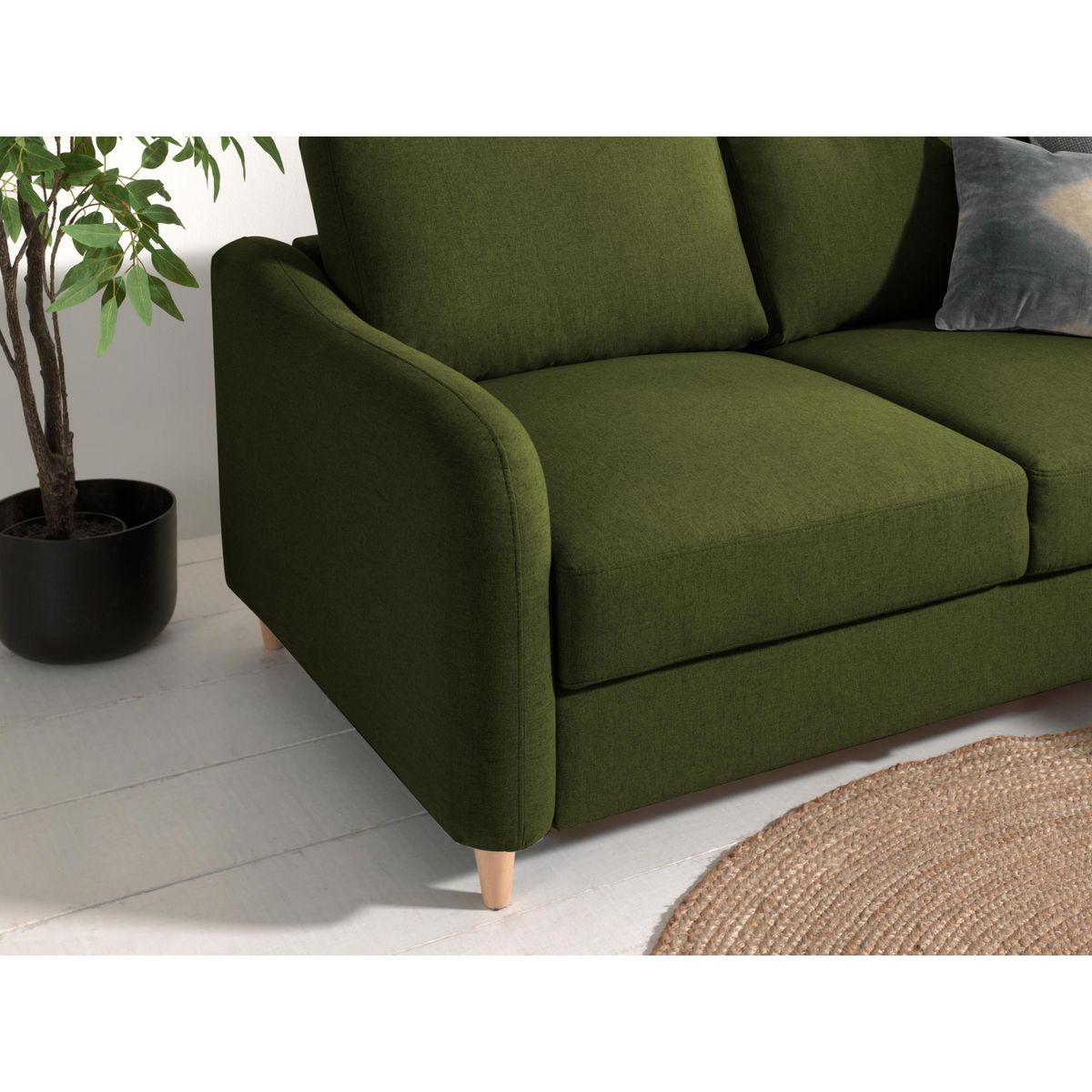 LISA DESIGN Will - canapé d'angle droit - convertible - 5 places - en tissu