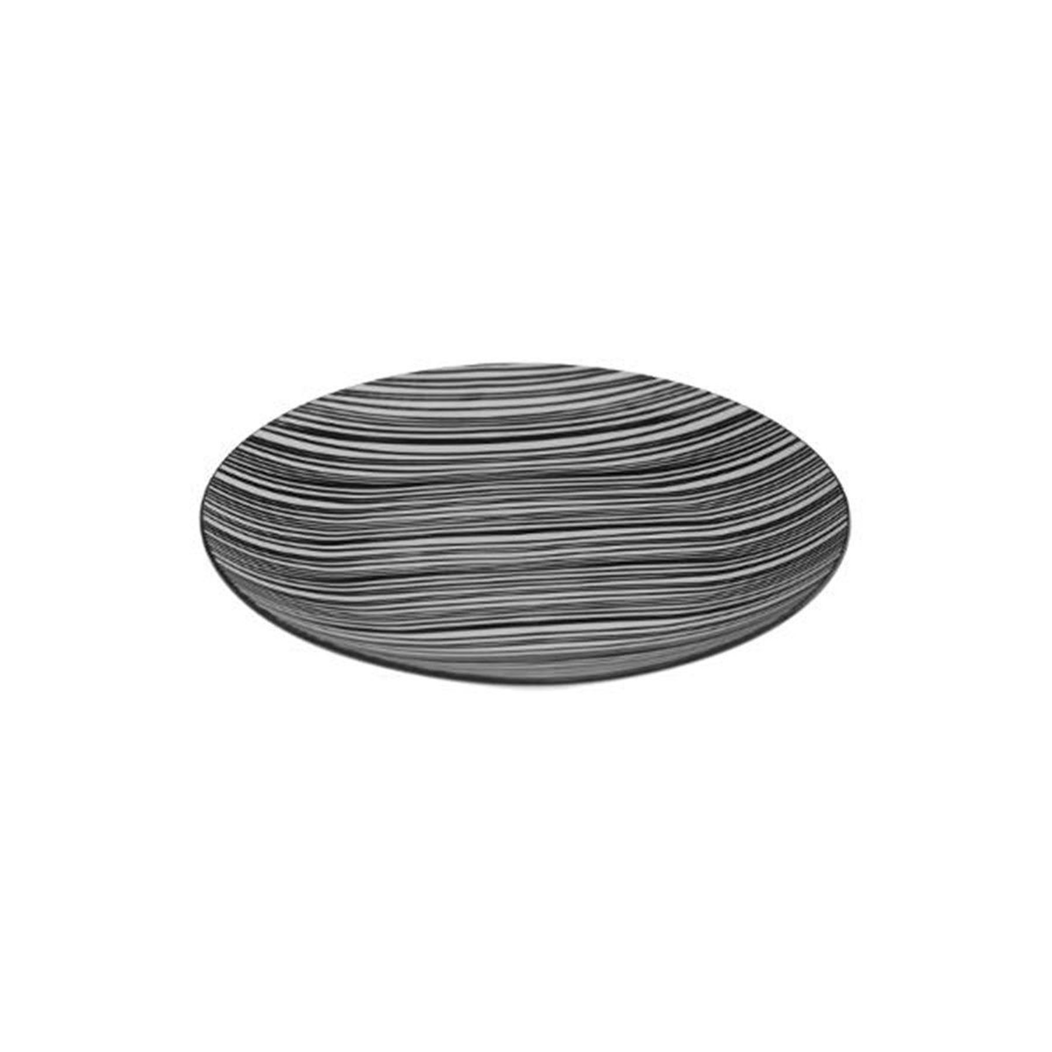 Voir la diapositive 2 : SECRET DE GOURMET Lot de 6 assiettes plates  bohemia zèbre  26cm noir