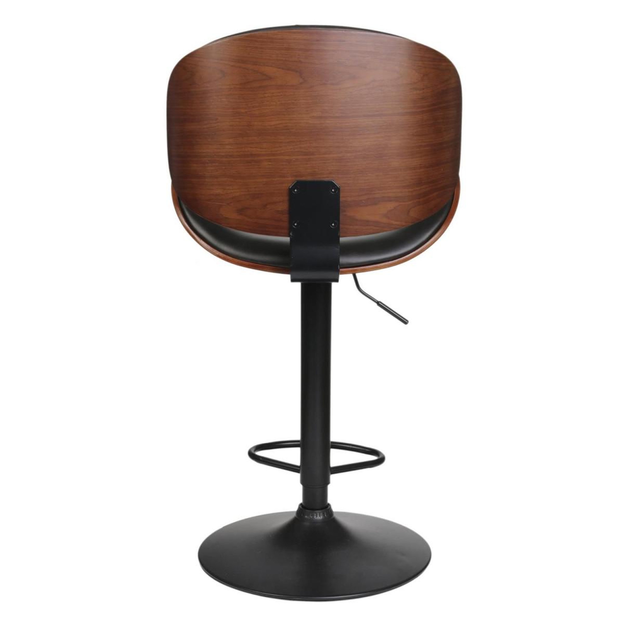 Voir la diapositive 4 : The Home Deco Factory Chaise de bar rétro design  nash  97-118cm noir