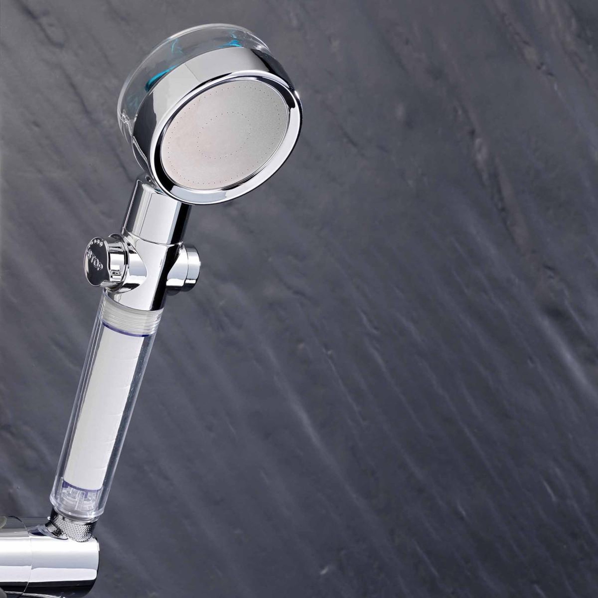 Voir la diapositive 5 : Douceur d'Intérieur Pommeau de Douche à Hélice  Hydro  25cm Transparent