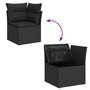 Voir la diapositive 4 : VIDAXL Salon de jardin 10 pcs avec coussins noir resine tressee