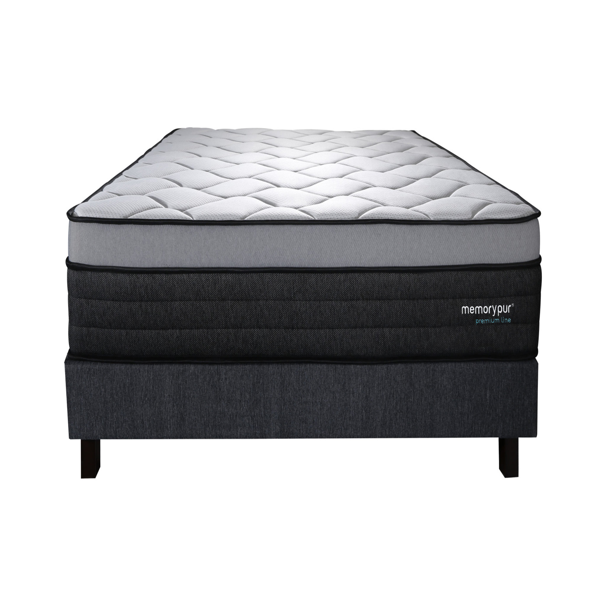 Voir la diapositive 2 : MemoryPur Ensemble matelas ressorts ensachés + sommier kit 160X200 cm PERFECTION
