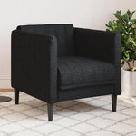 VIDAXL Fauteuil noir tissu