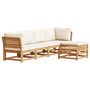 Voir la diapositive 2 : VIDAXL Salon de jardin 6 pcs avec coussins bois d'acacia solide