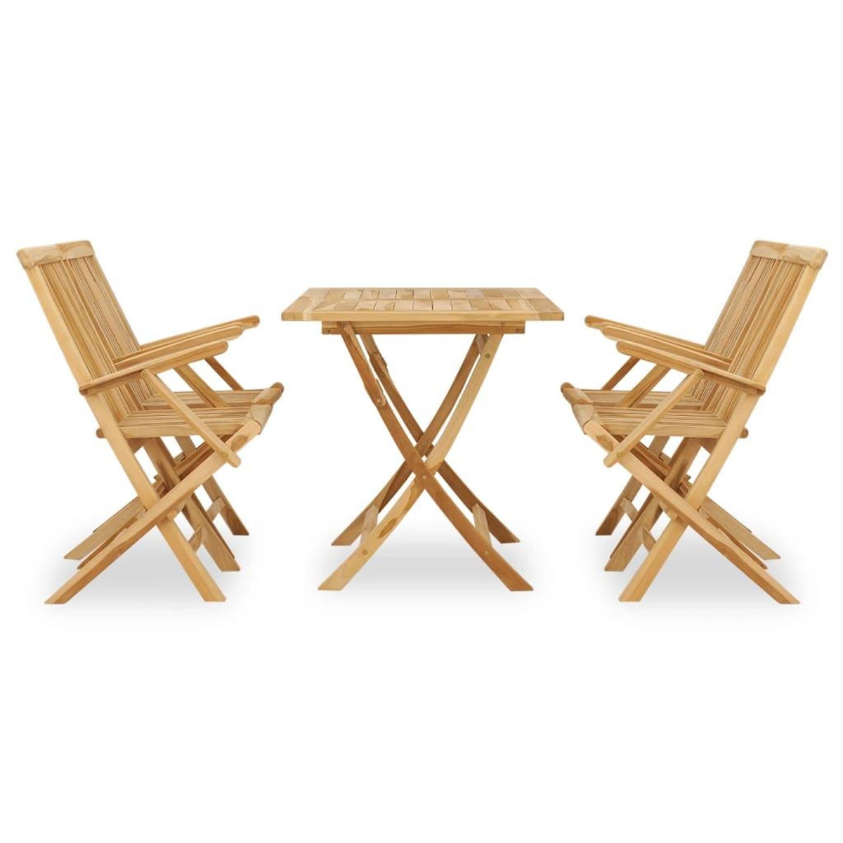 VIDAXL Ensemble a manger d'exterieur 5pcs Bois solide de teck