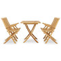 Voir la diapositive 2 : VIDAXL Ensemble a manger d'exterieur 5pcs Bois solide de teck